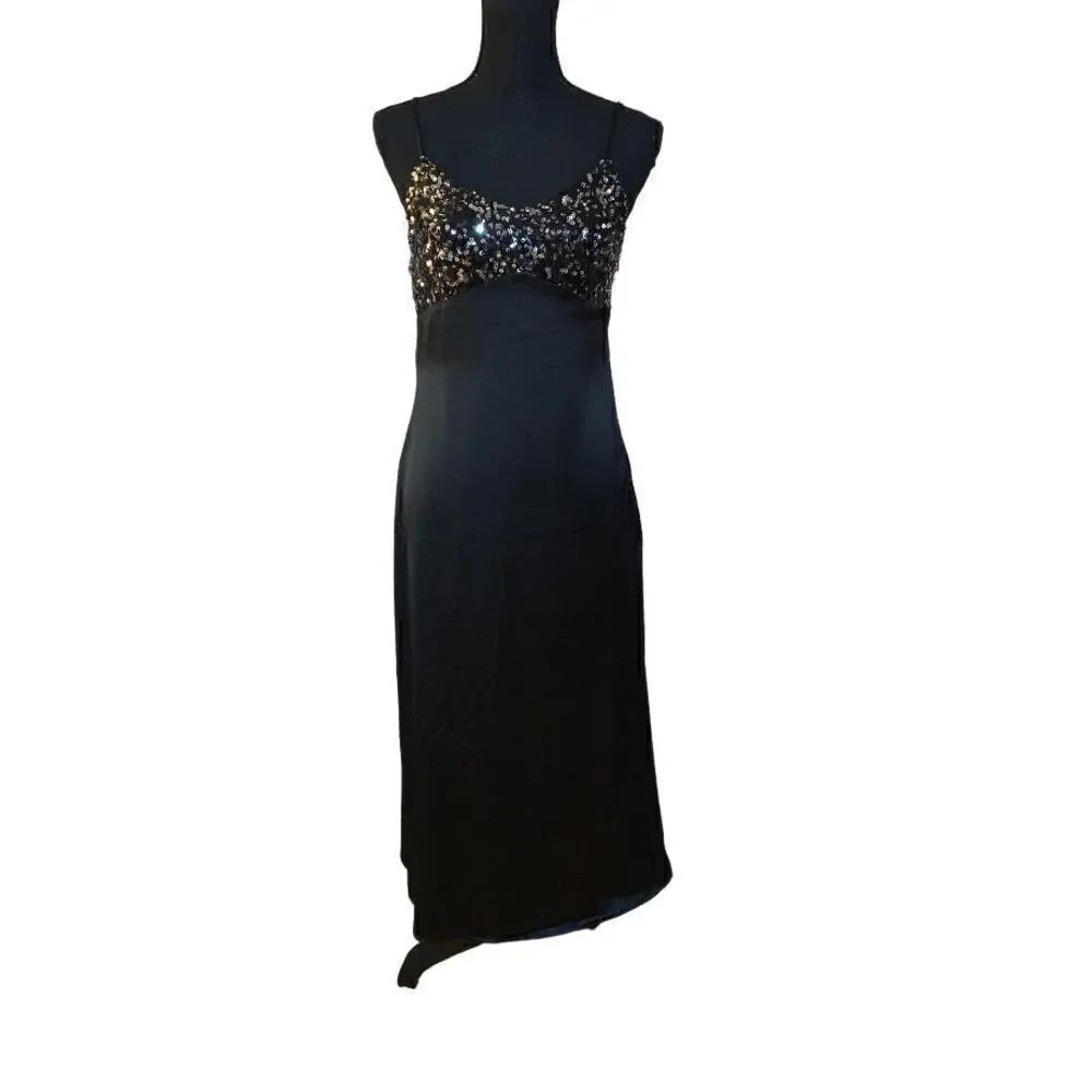 House of Harlow Satin Evening Slip Dress